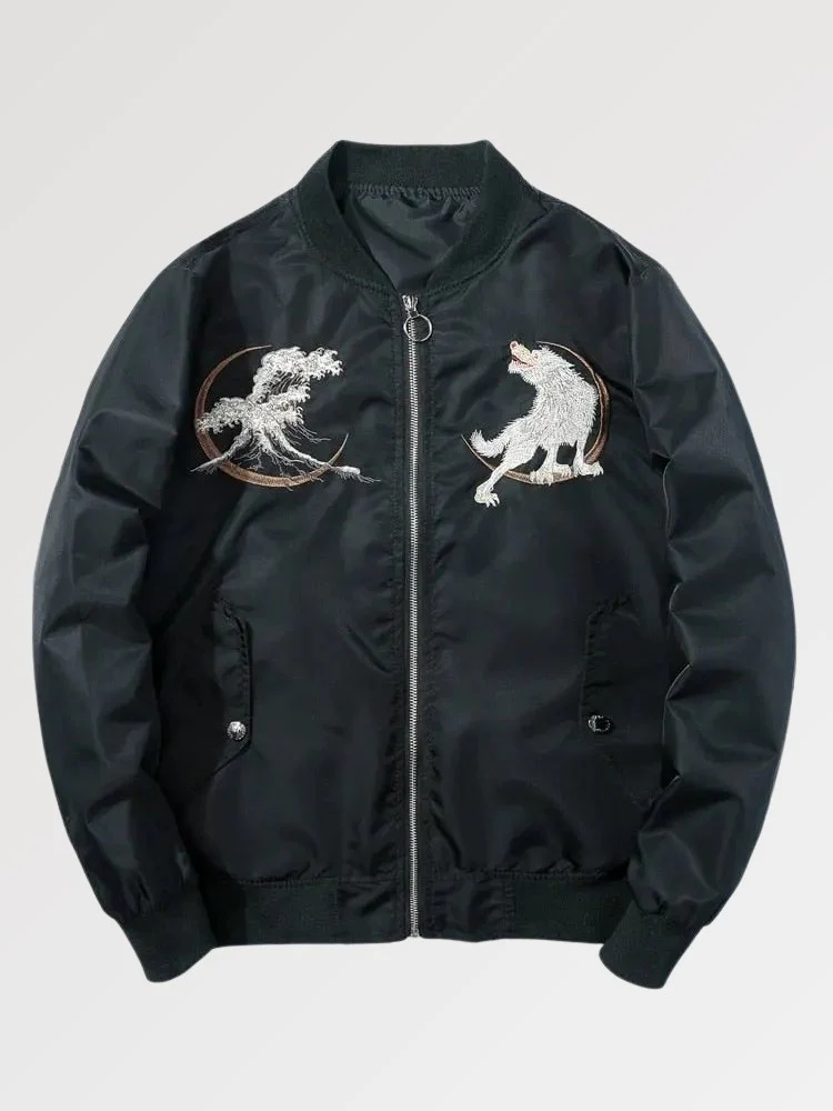 Bomber Japonais Original 'Okami Wolf' - Image 2