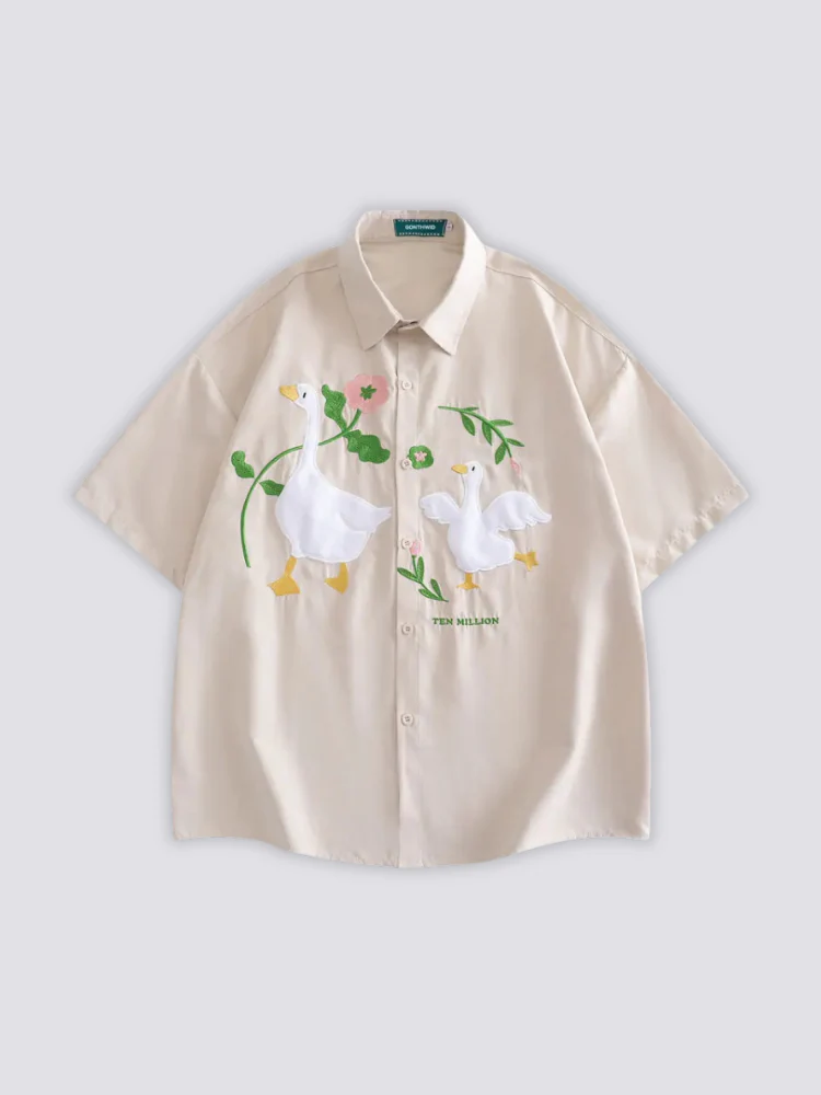 Chemise Canard Brodée - ダック - Image 2
