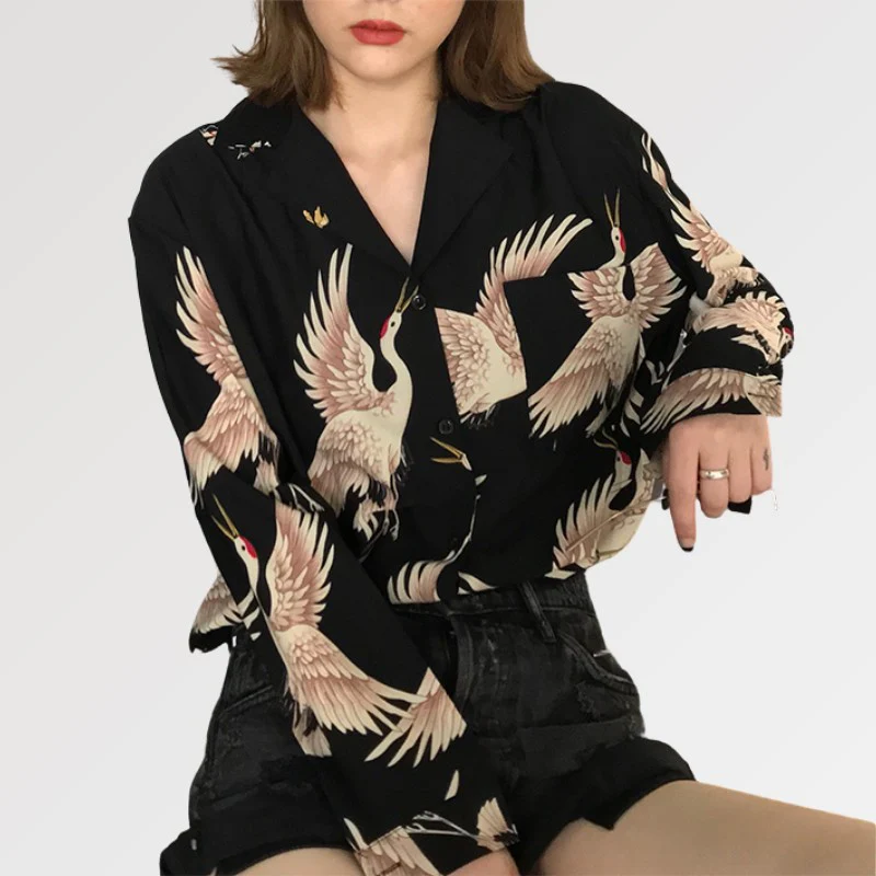 Chemise Femme Motif Japonais 'Sakoya' - Image 3