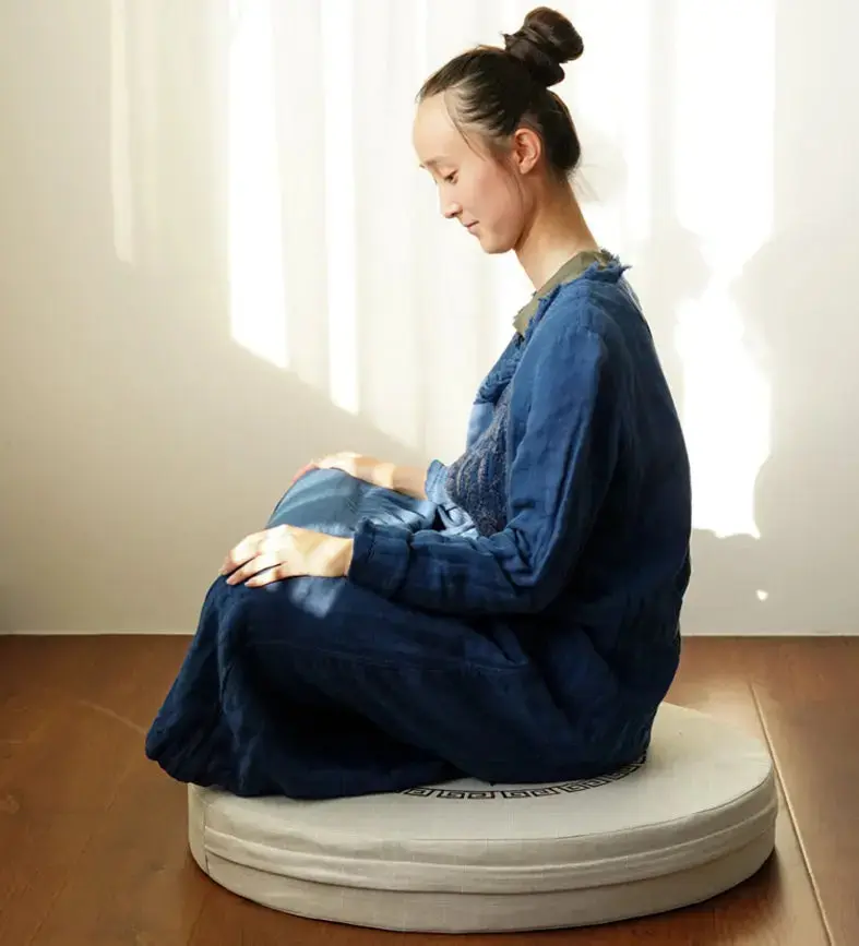 Coussin japonais rond de méditation 'Shusu' - Image 4