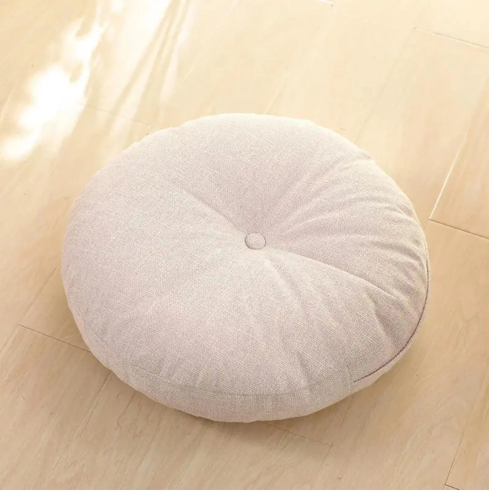 Coussin japonais rond monochrome 'Kadoma' - Image 4
