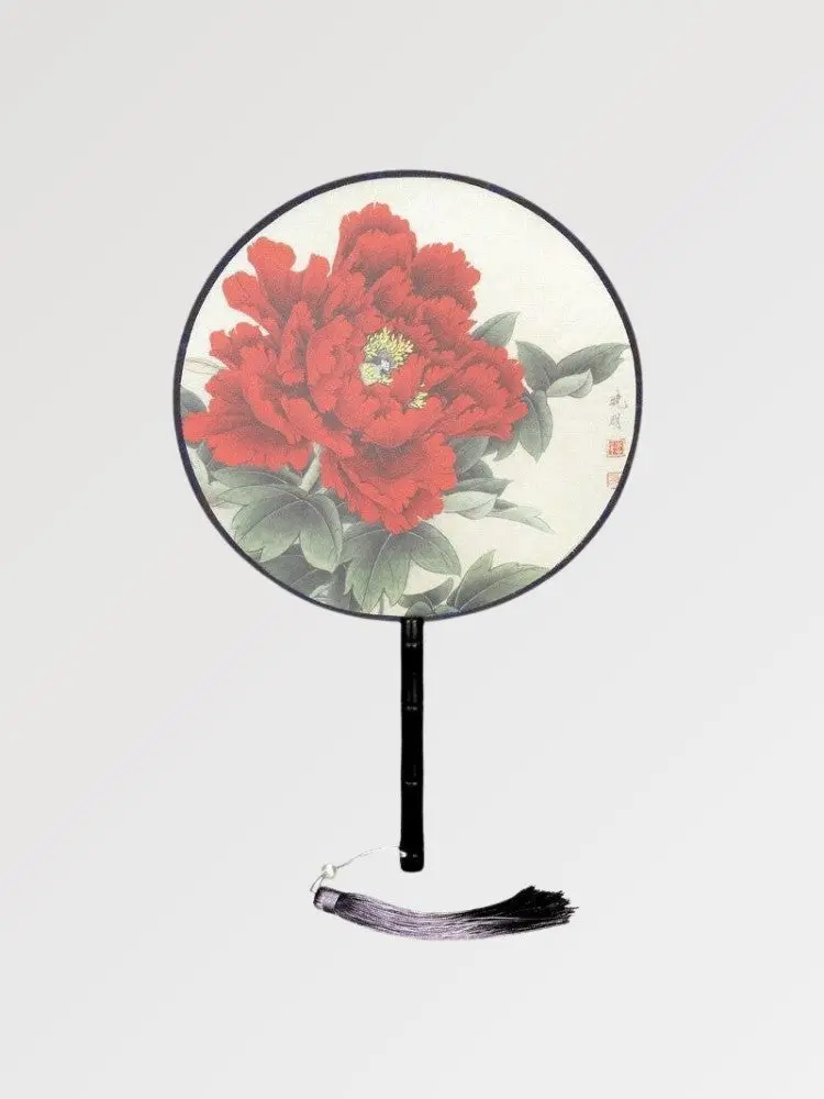 Éventail Japonais Rond Rose 'Kitanagoya' - Image 3