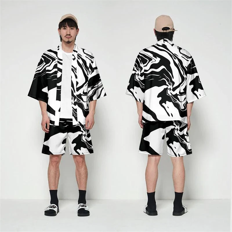 Kimono Blanc et Noir 'Édition Kaïto' - Image 4