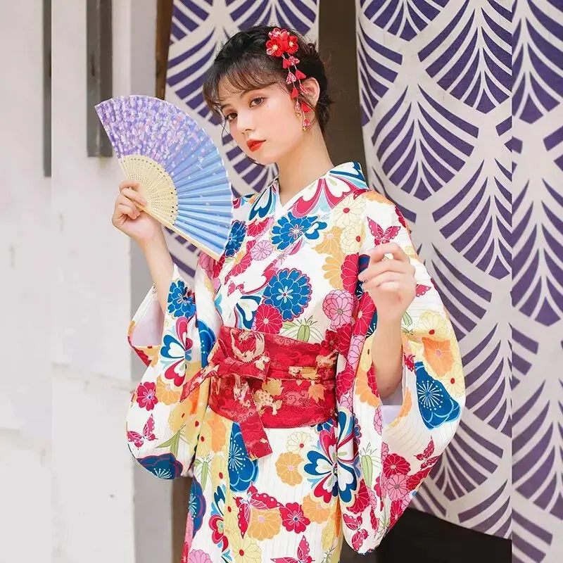 Kimono Japonais Femme Coloré 'Reiko' - Image 3