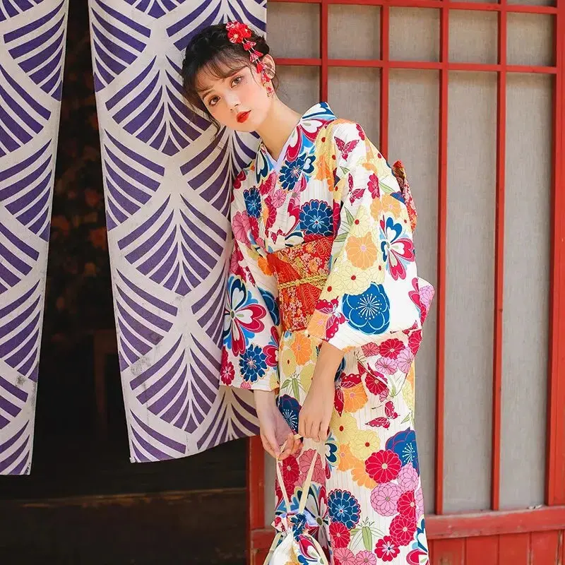 Kimono Japonais Femme Coloré 'Reiko' - Image 4