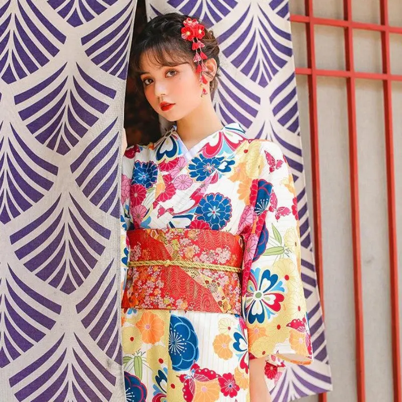Kimono Japonais Femme Coloré 'Reiko' - Image 5