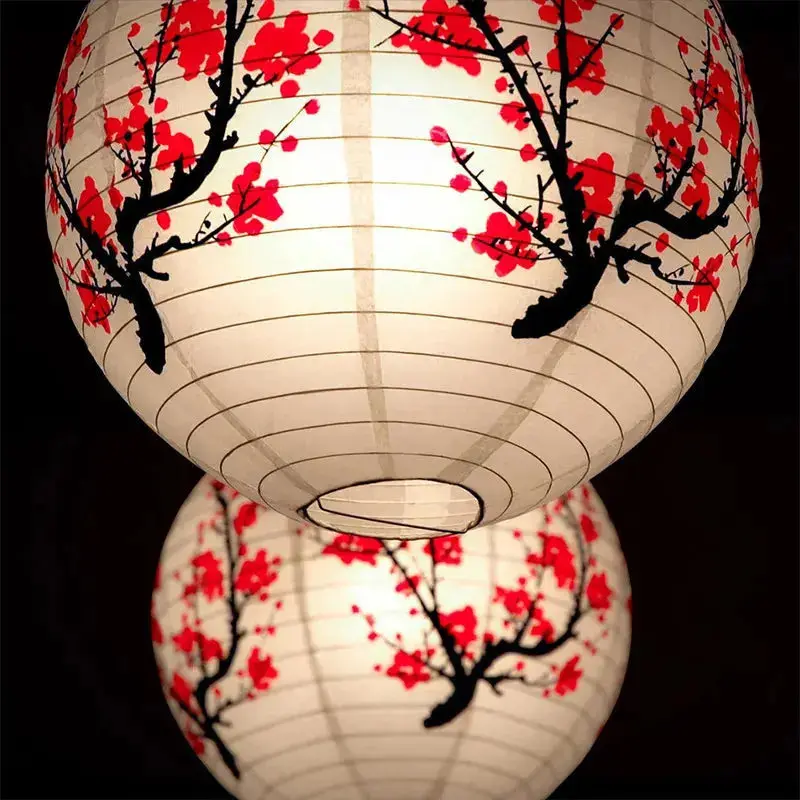 Lanterne japonaise à fleurs