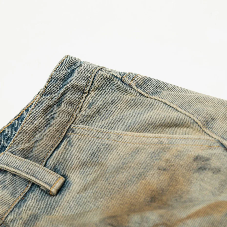 Short en Jean Délavé - 色あせ - Image 4