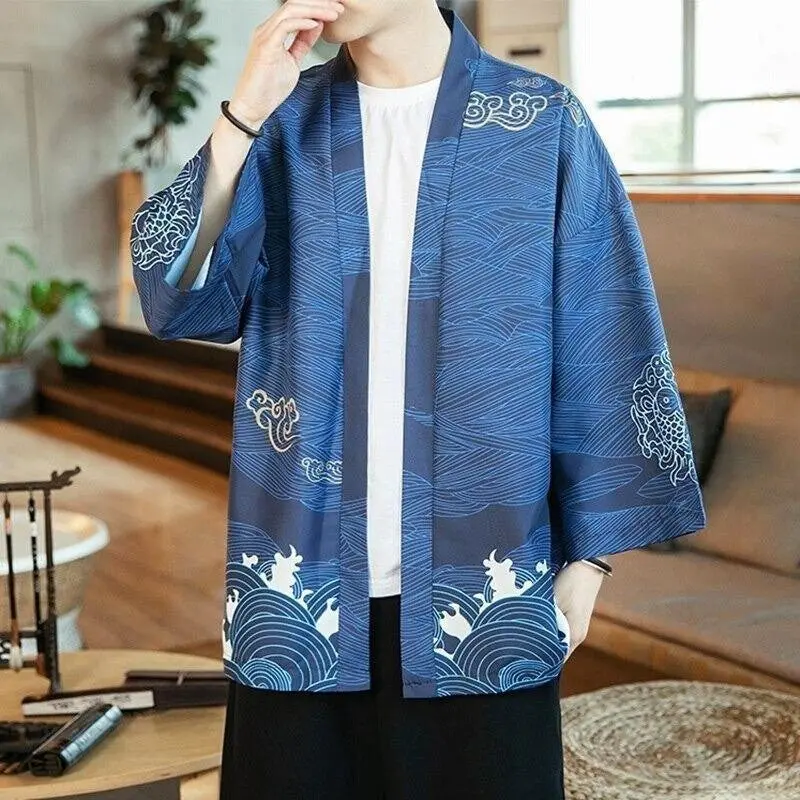 Veste Kimono Bleu Marine 'Édition Kaïto' - Image 2