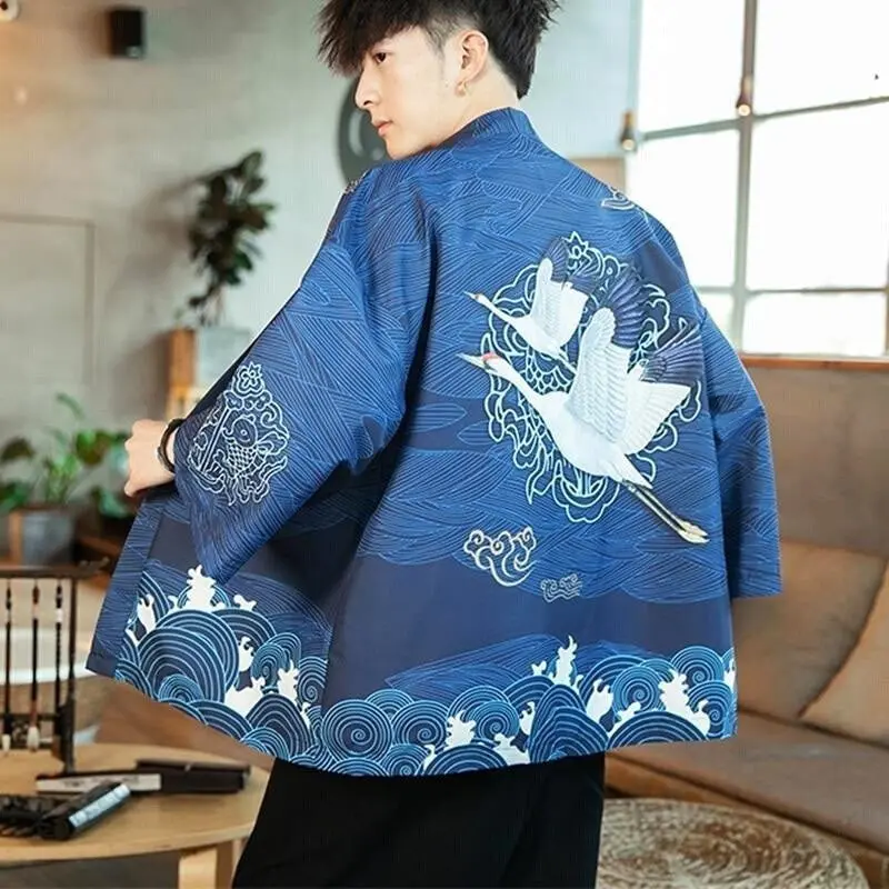Veste Kimono Bleu Marine 'Édition Kaïto' - Image 4