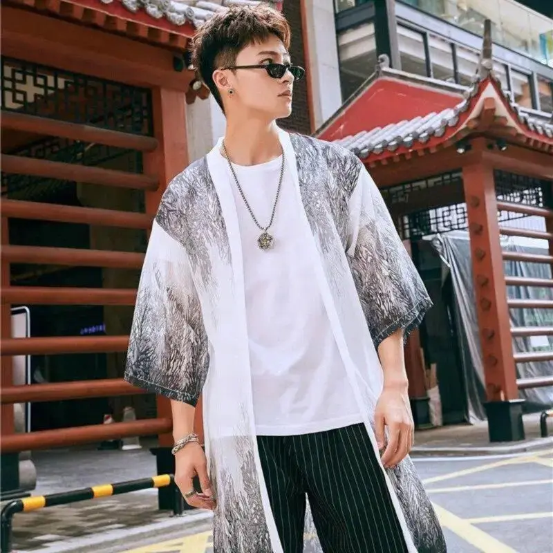 Veste Kimono Longue 'Kazuko' - Image 2