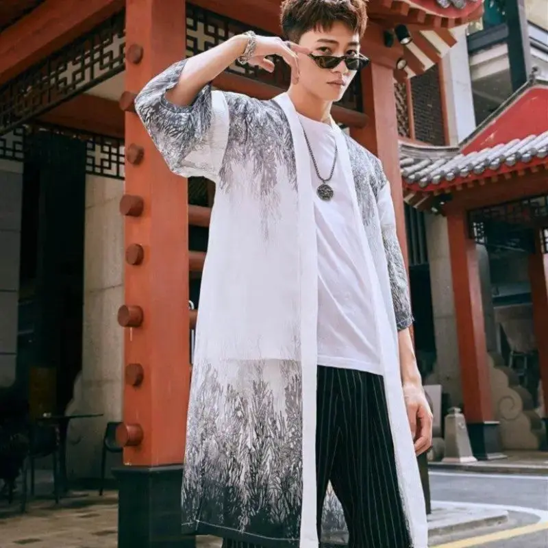 Veste Kimono Longue 'Kazuko' - Image 4