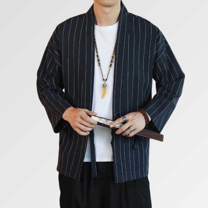 Veste Kimono Rayée 'Shurina' - Image 4