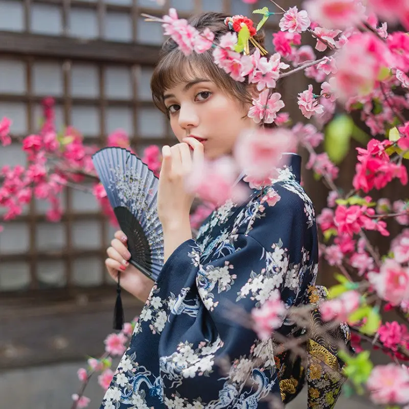 Vrai Kimono Japonais Femme 'Akemi' - Image 3